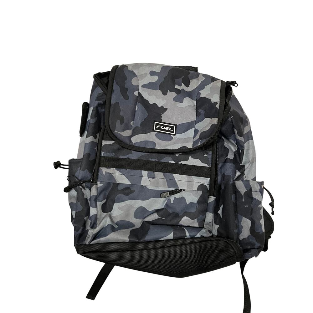 Fuel Gray Black Camo Top Loading Backpack